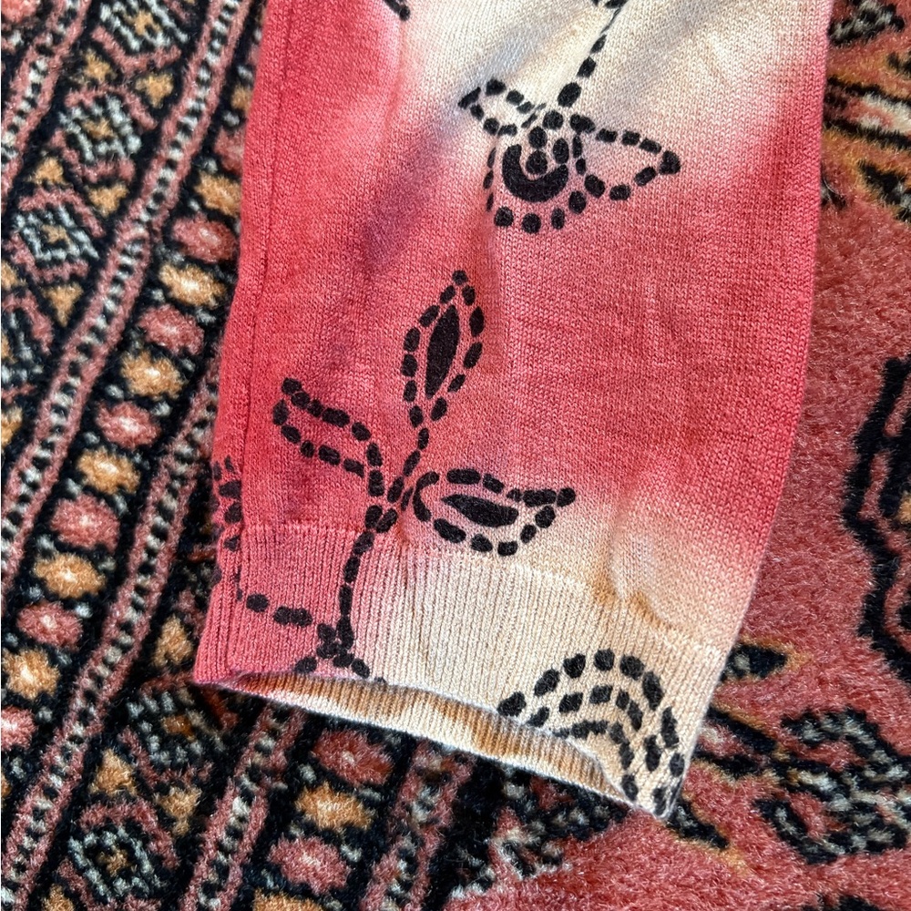 Etro Milano Red Print Spring Sweater - Picture 5 of 7